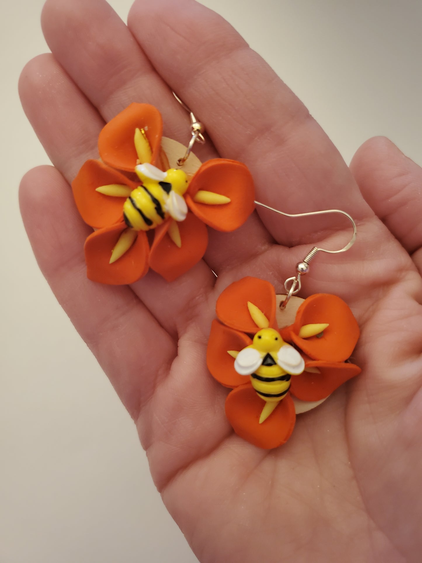 Floral Bee Earrings