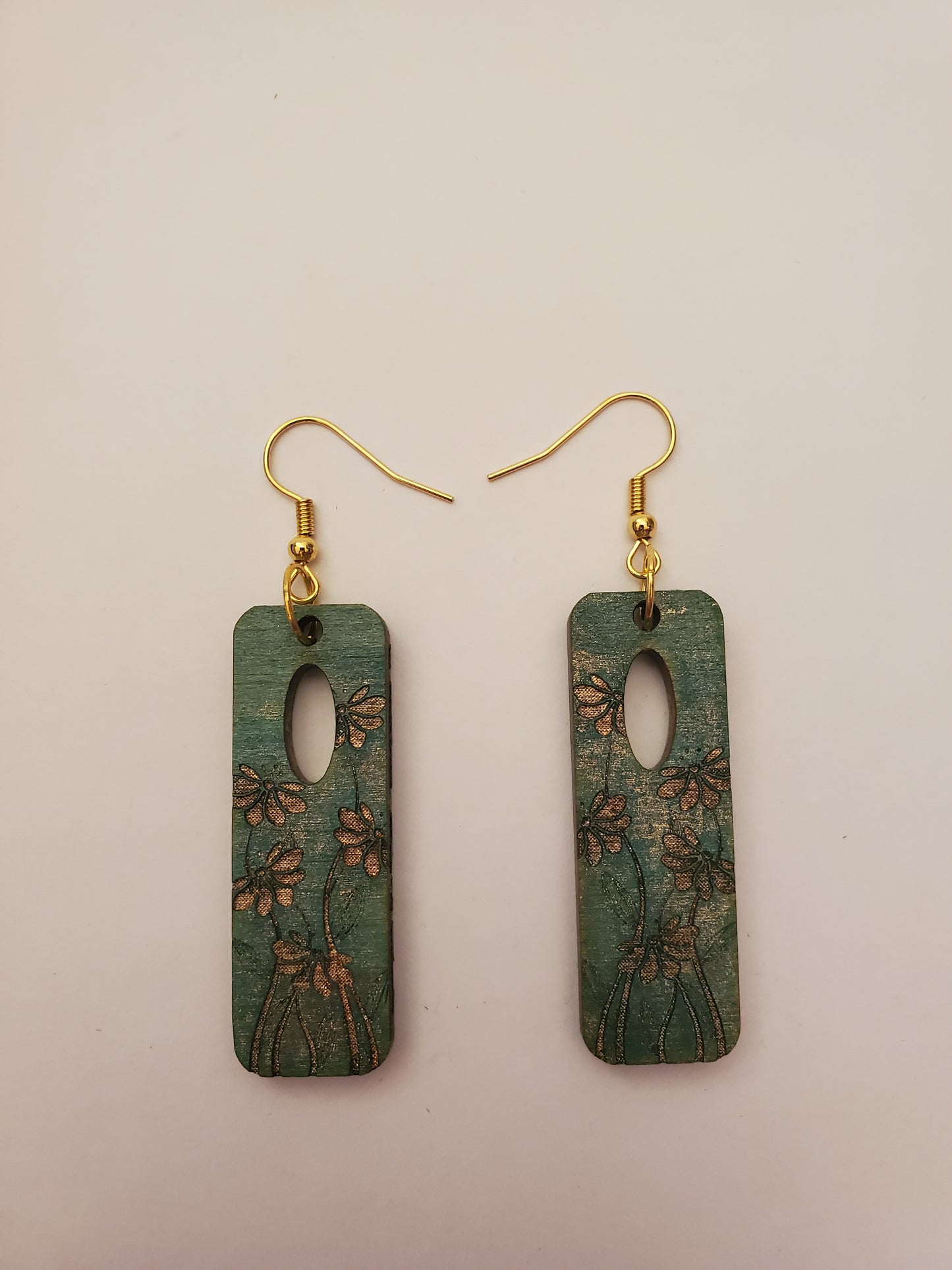 Handstained Wood Earrings