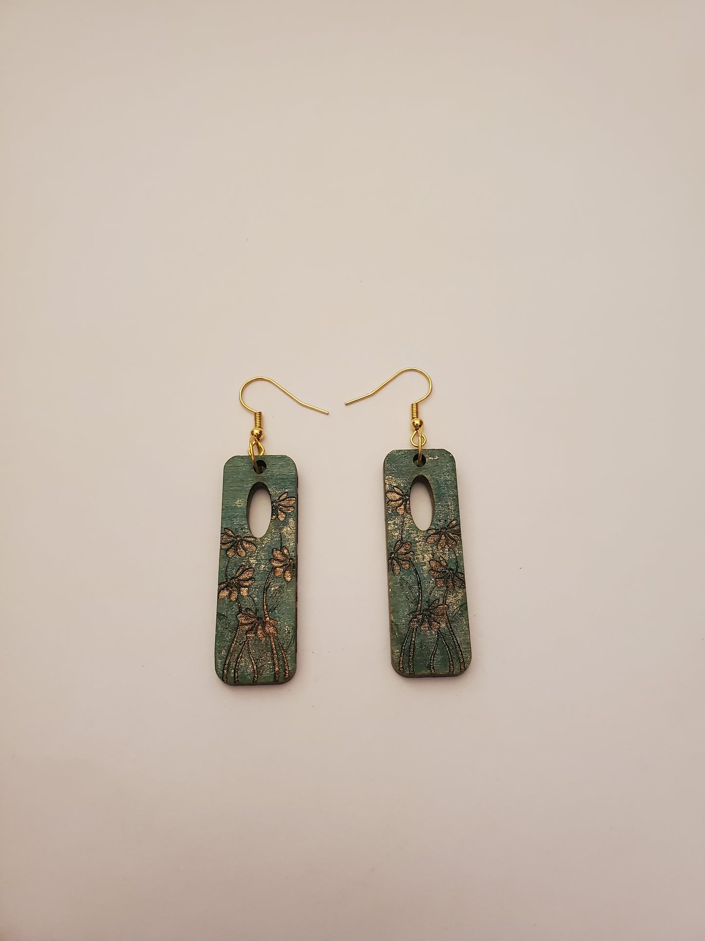 Handstained Wood Earrings