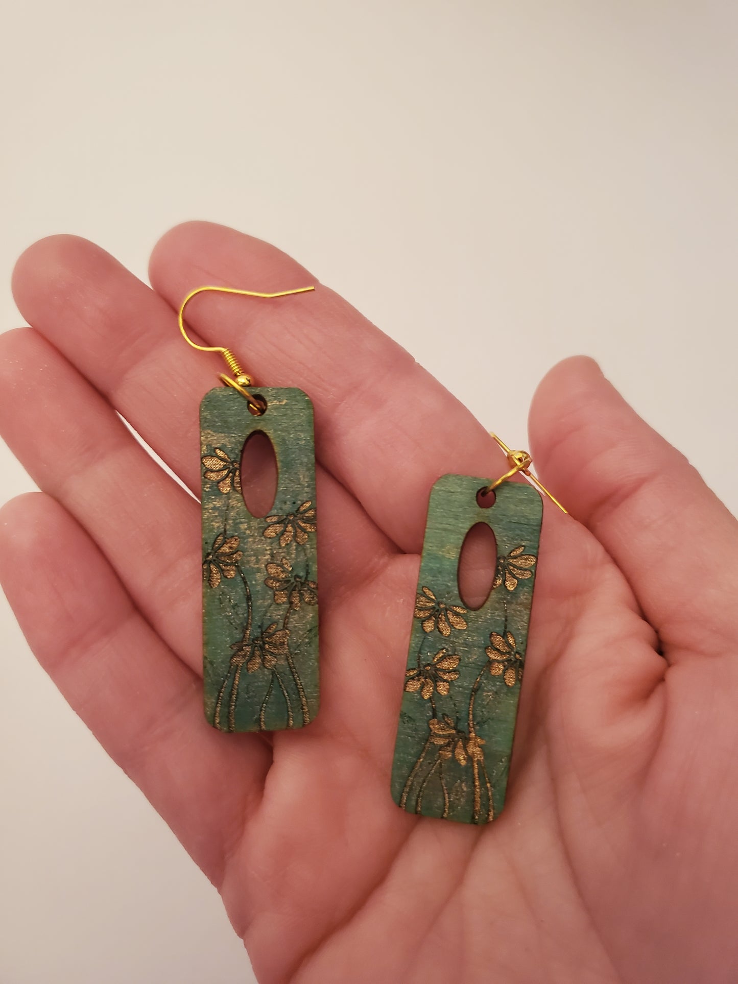 Handstained Wood Earrings