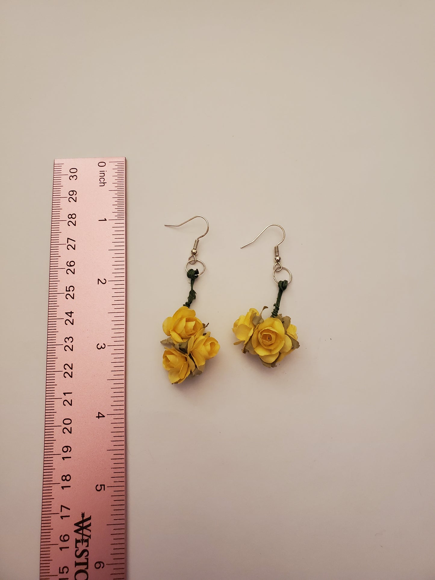 Paper Flower Drop Earrings