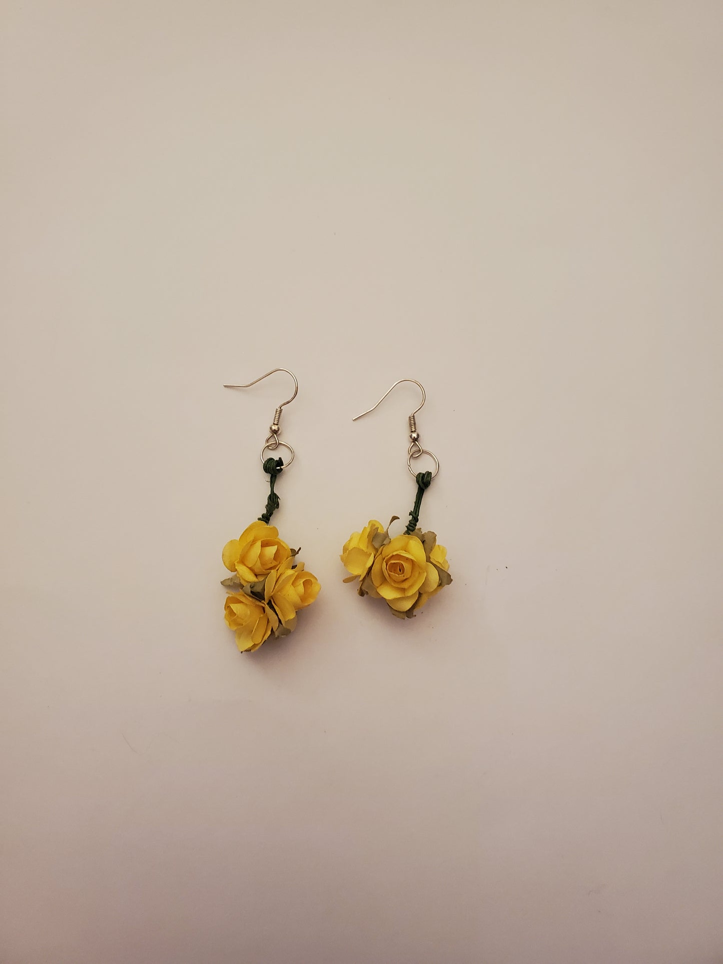 Paper Flower Drop Earrings