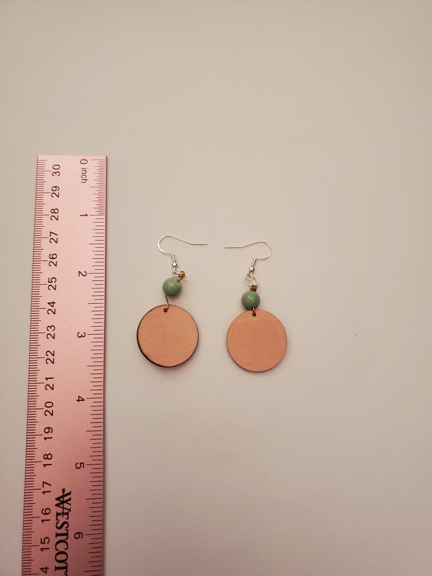 Handpainted Beaded Wood Earrings