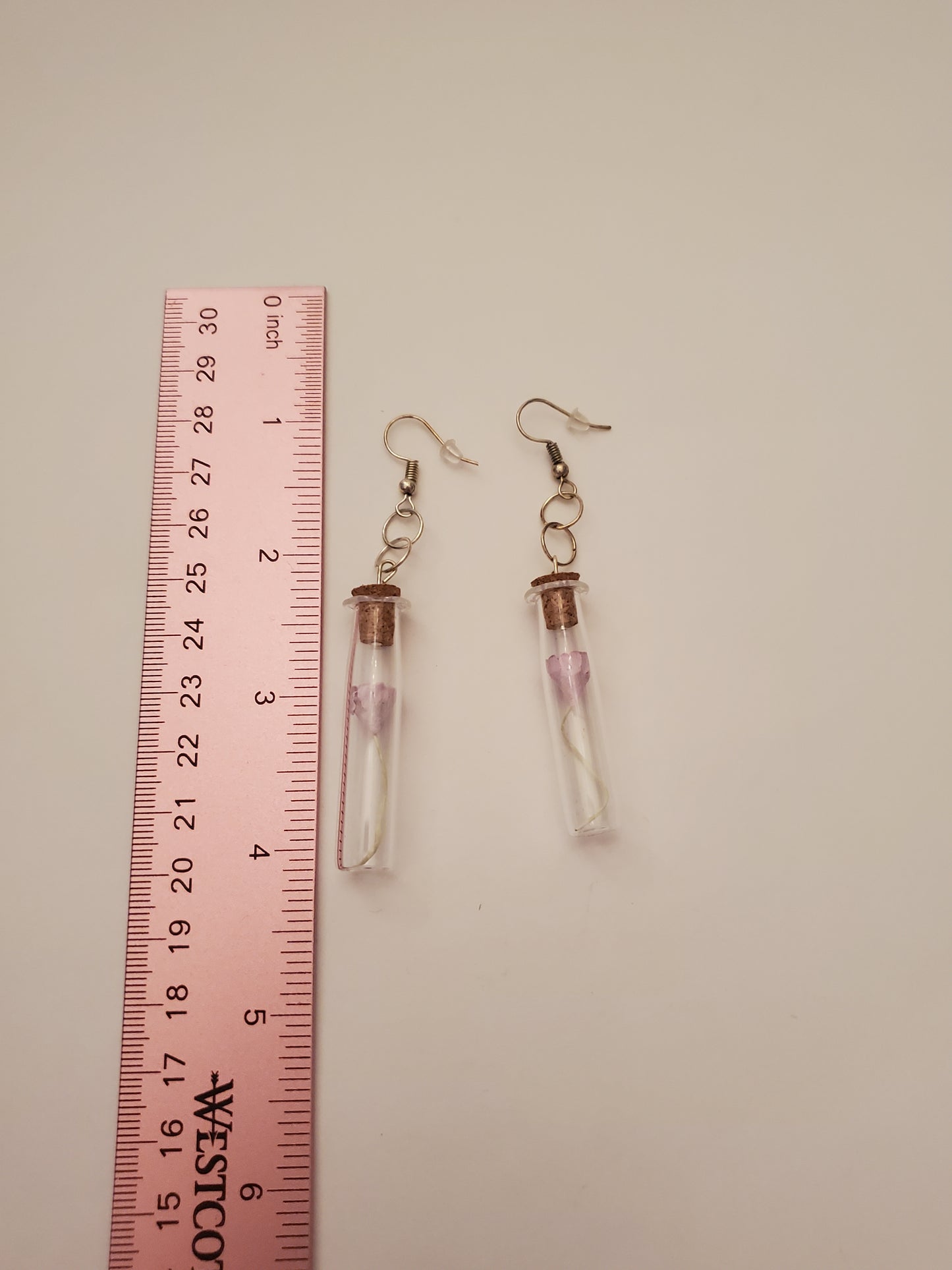 Glass Bottle Floral Earrings