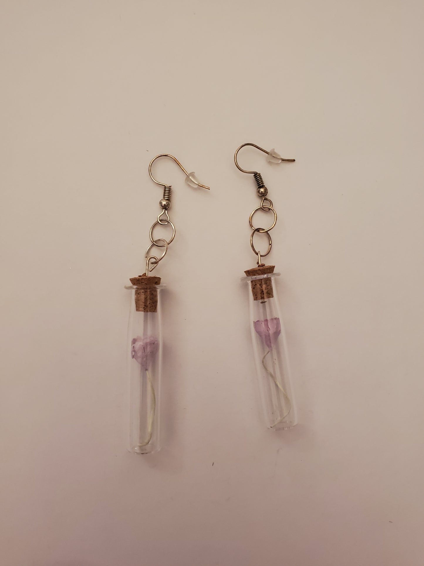 Glass Bottle Floral Earrings