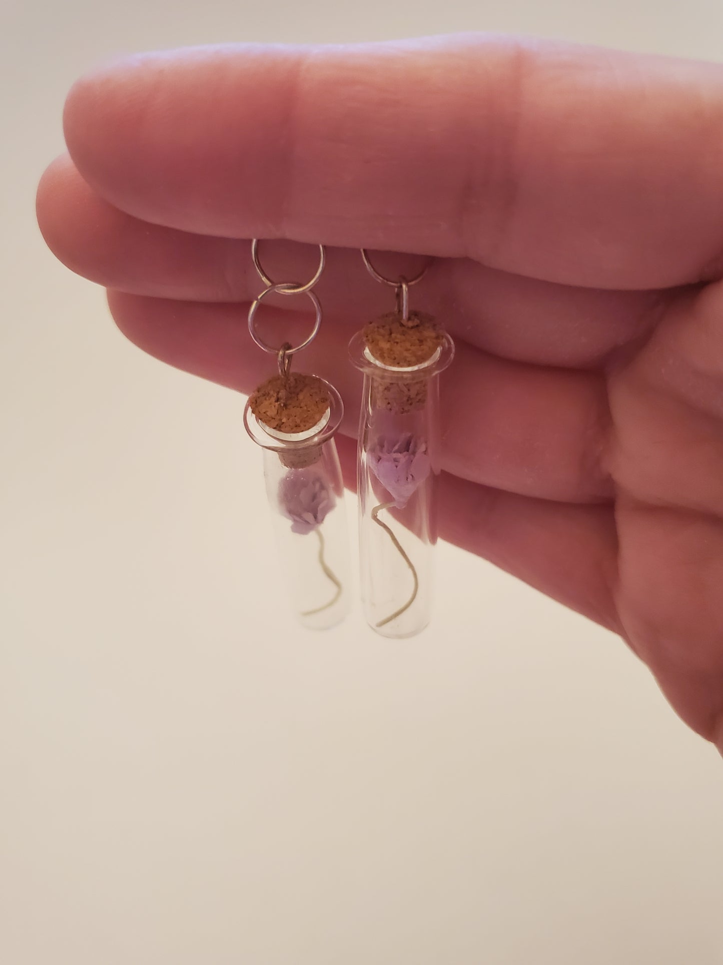 Glass Bottle Floral Earrings