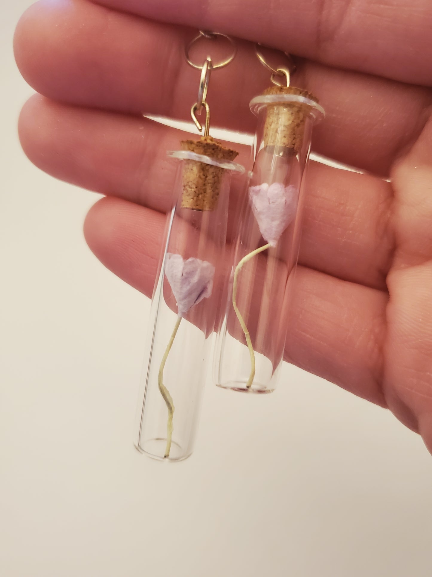 Glass Bottle Floral Earrings