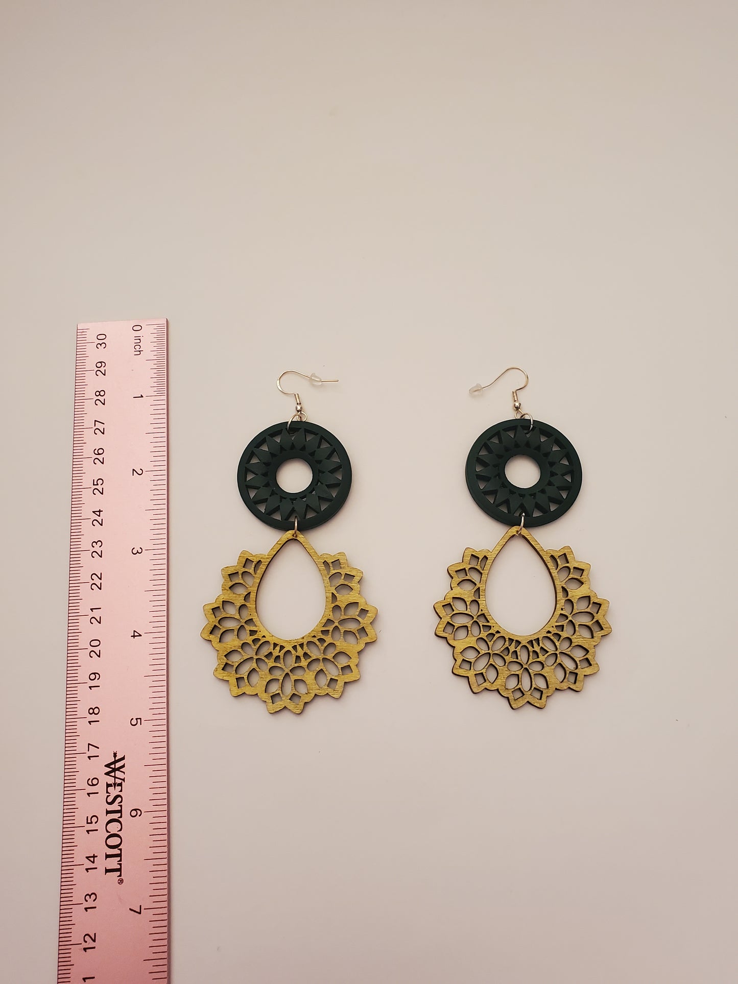 Wood Drop Earrings