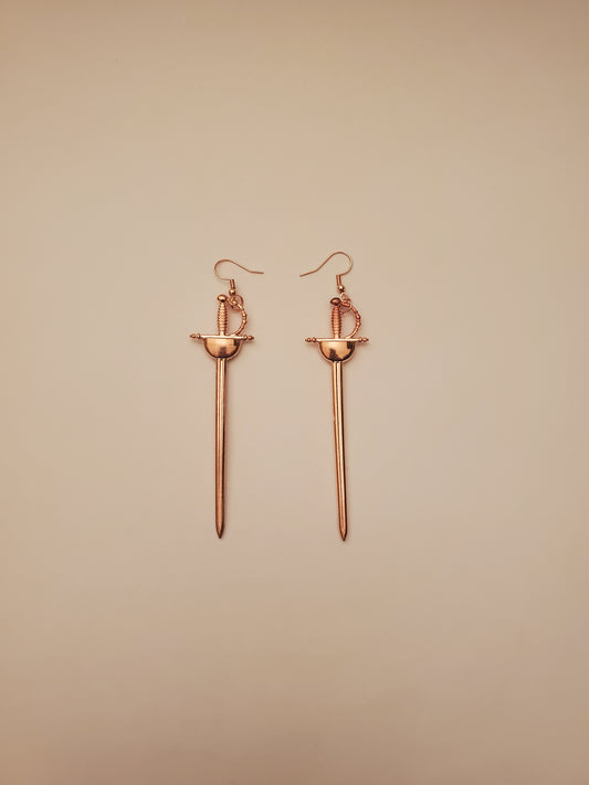 Sword Earrings Rose Gold (Multiple Variations)