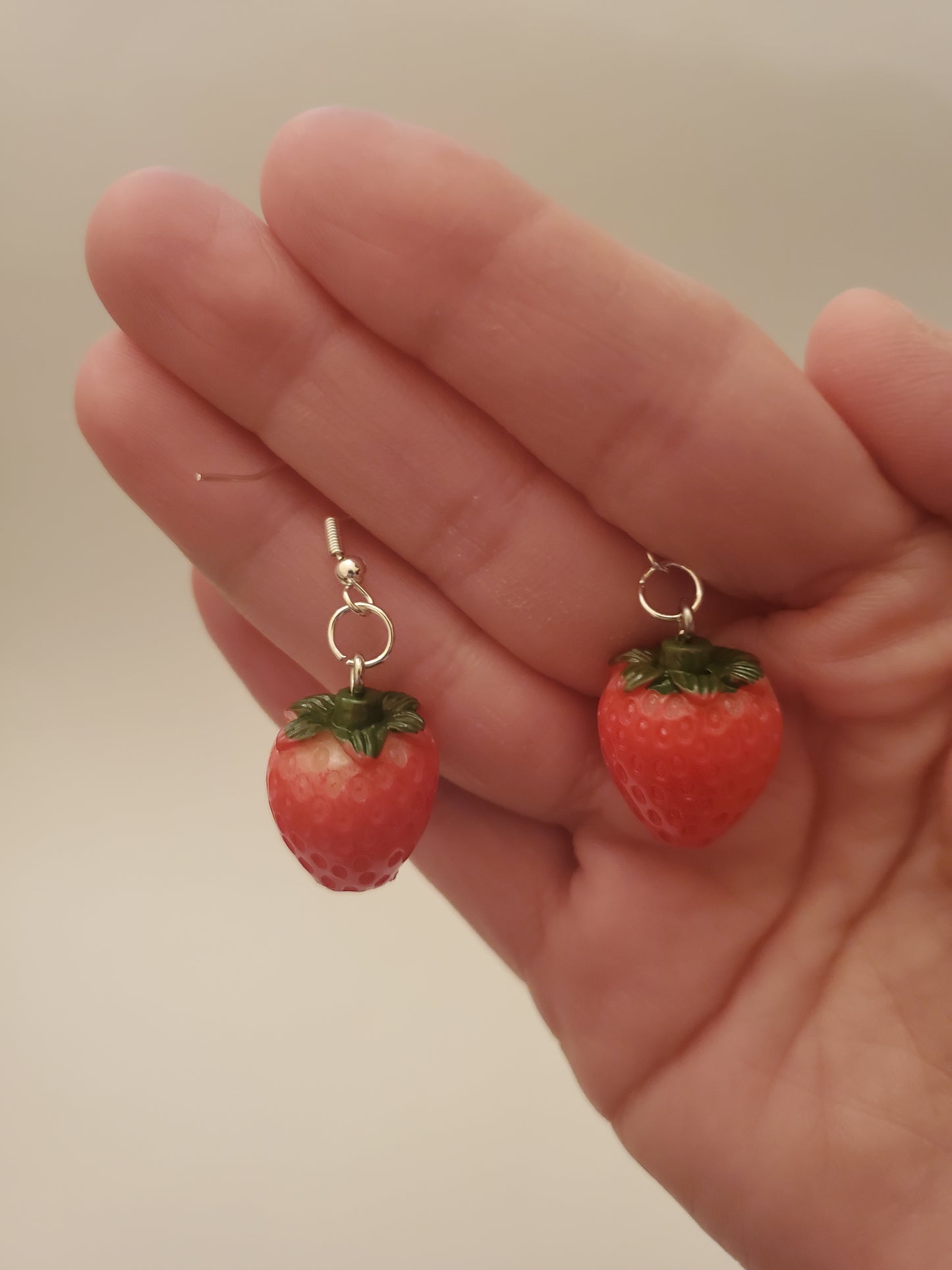 Fruit Earrings (Strawberry & Lemon)