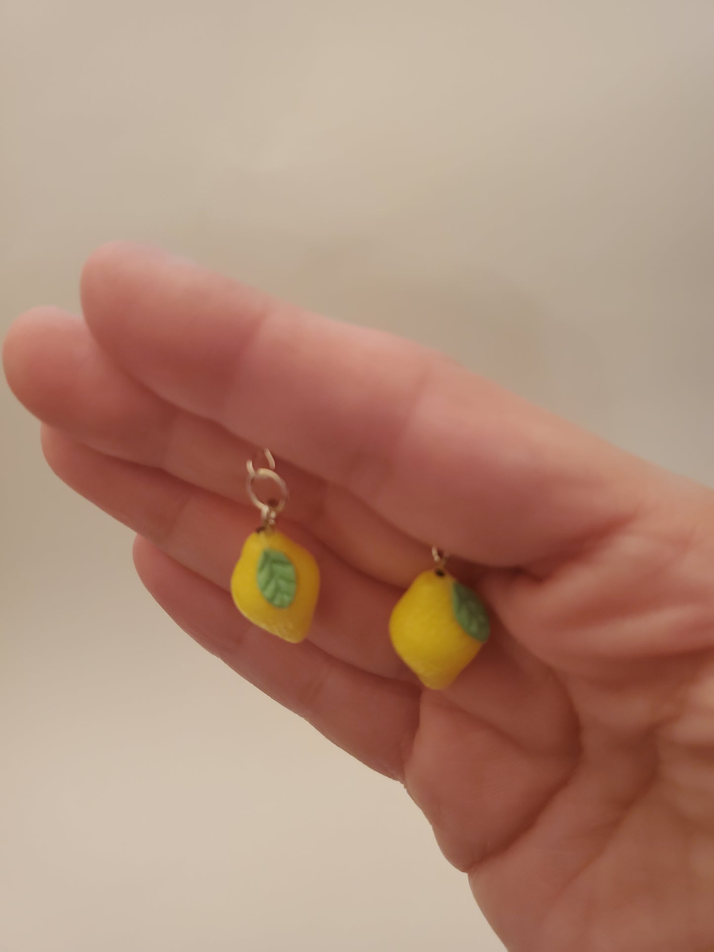 Fruit Earrings (Strawberry & Lemon)