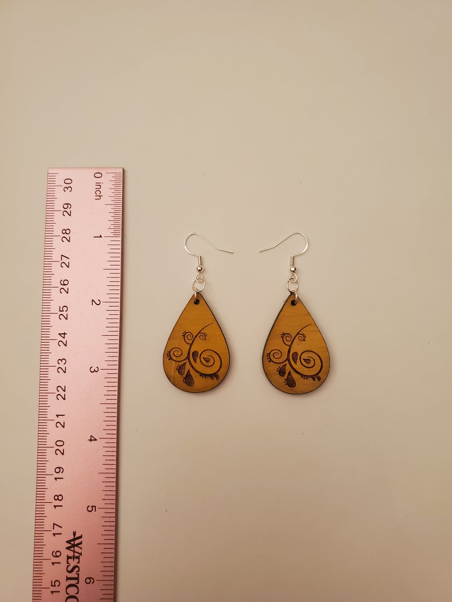 Handpainted Wood Earrings