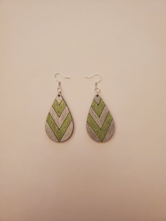 Handpainted Wood Earrings