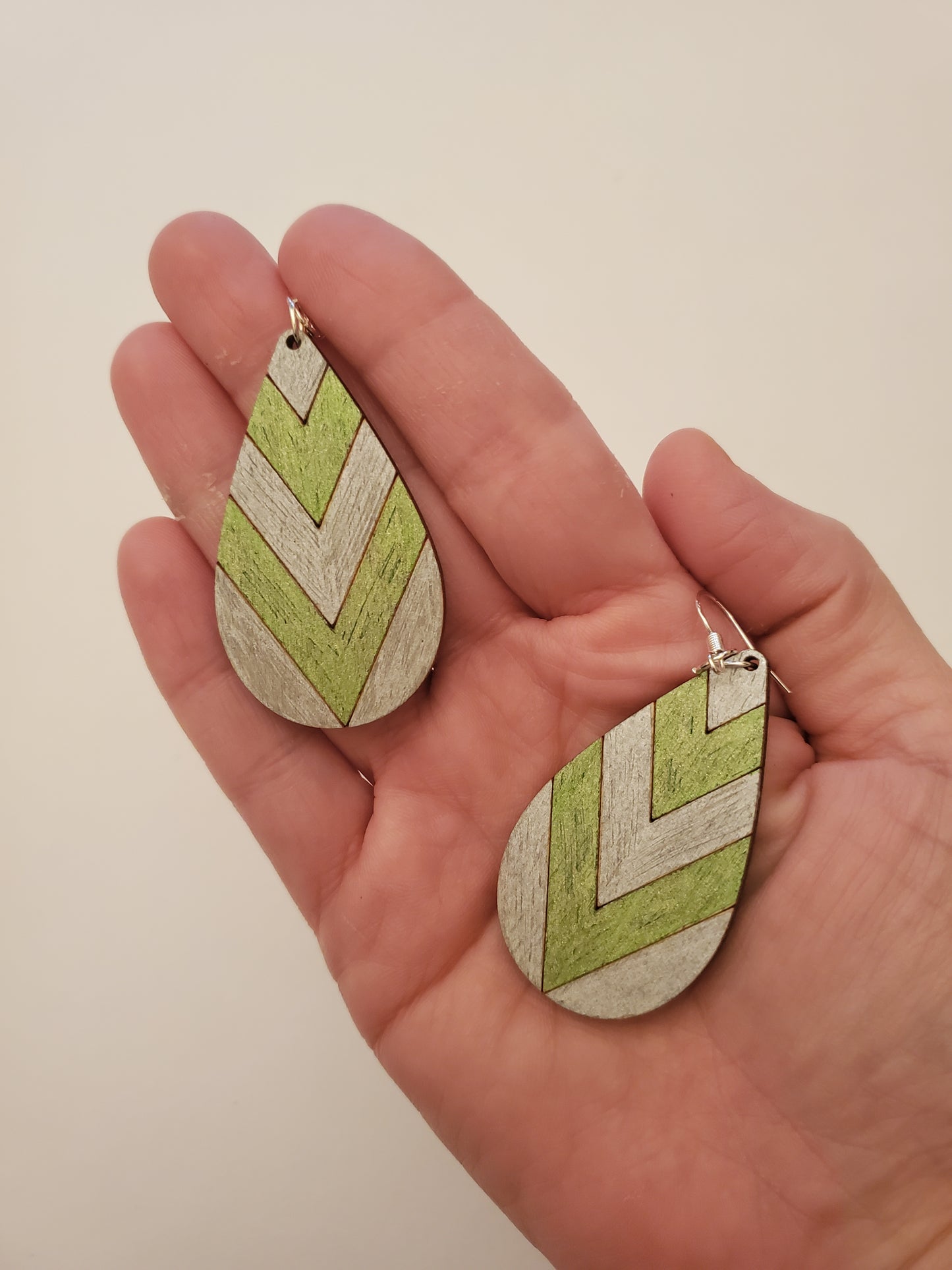 Handpainted Wood Earrings