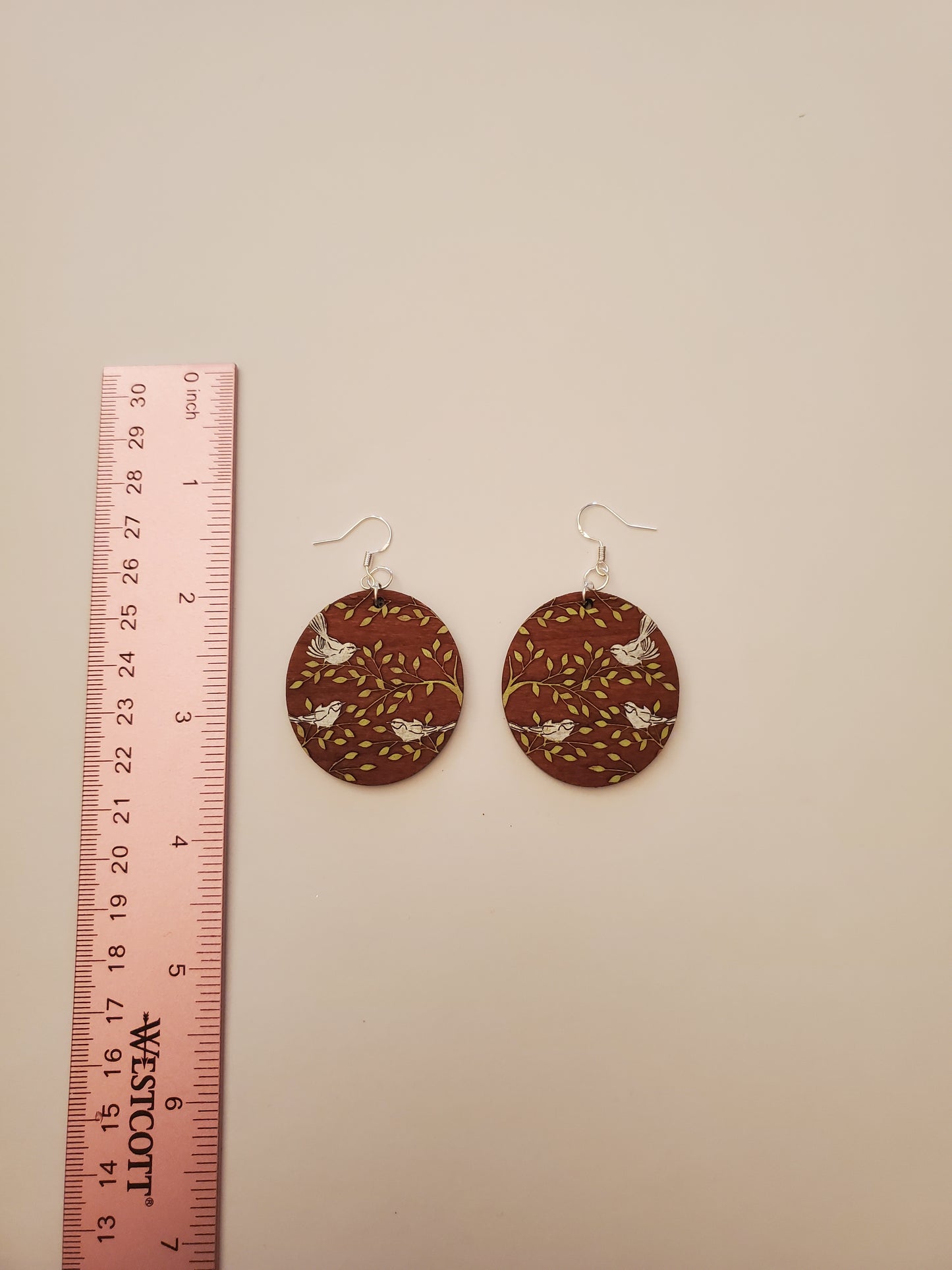 Handpainted Wood Earrings