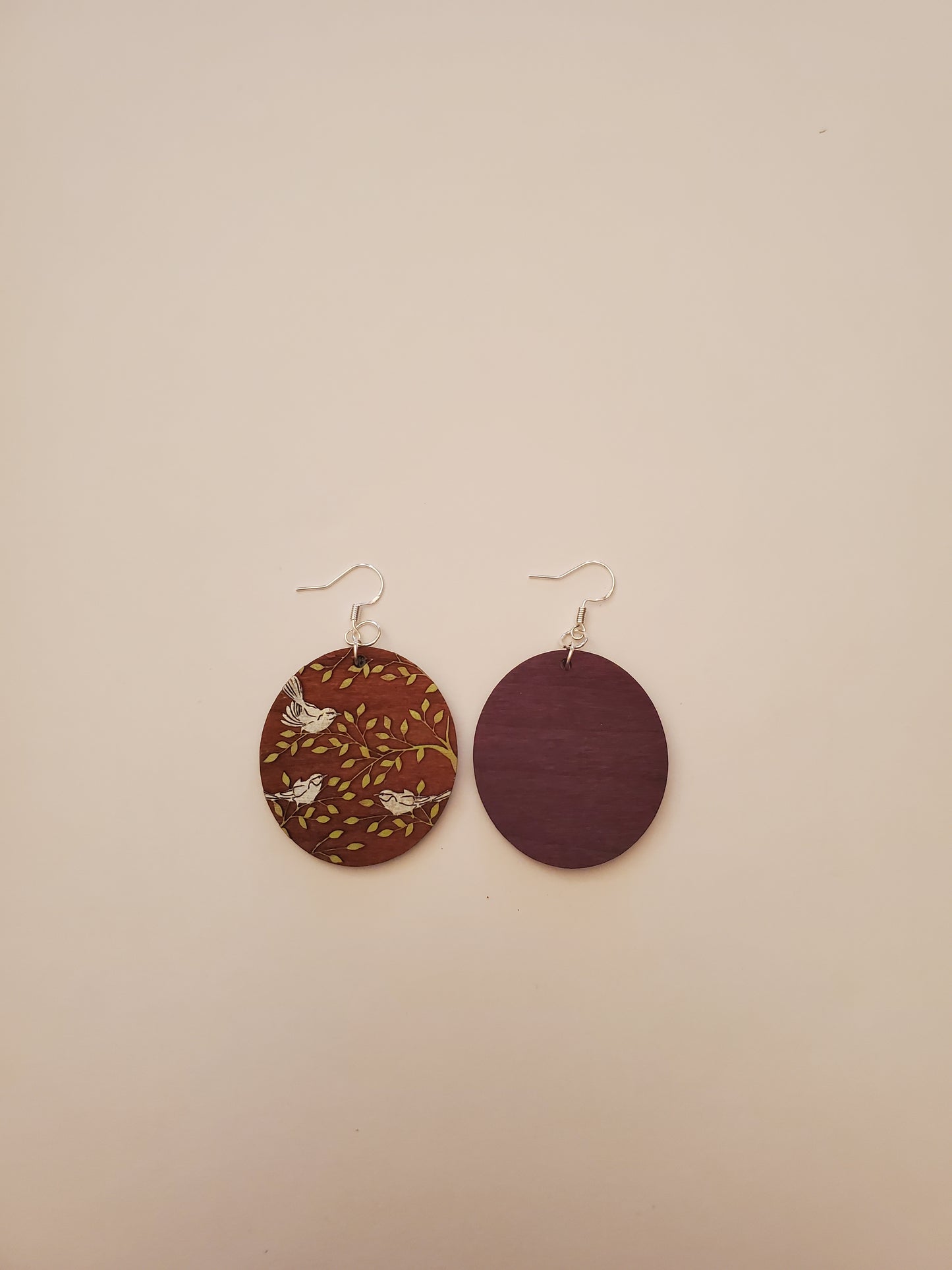 Handpainted Wood Earrings