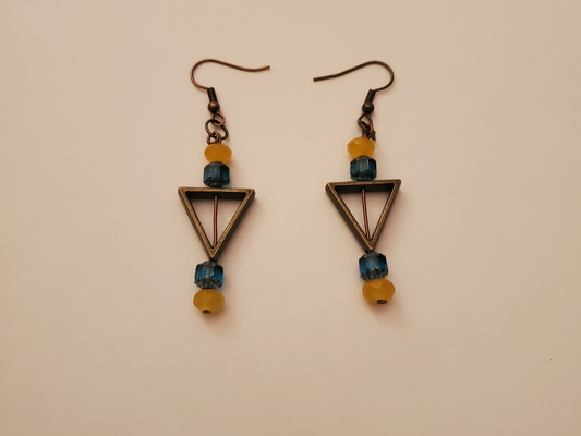 Bronze Beaded Earrings