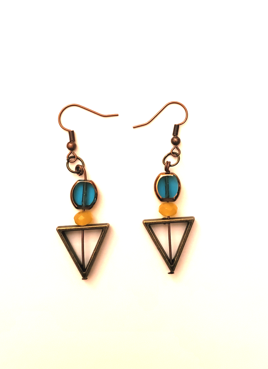 Bronze Beaded Earrings